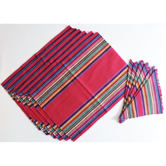 Other - NEW Hand woven cotton placemat and napkin set